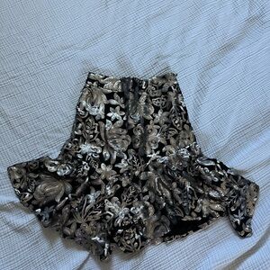 Black and silver sequin skirt